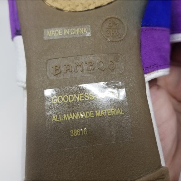 Bamboo NEW Colorful Slip On Mules Multicolor Comfortable Women's Size 8 1\2 - Picture 6 of 7